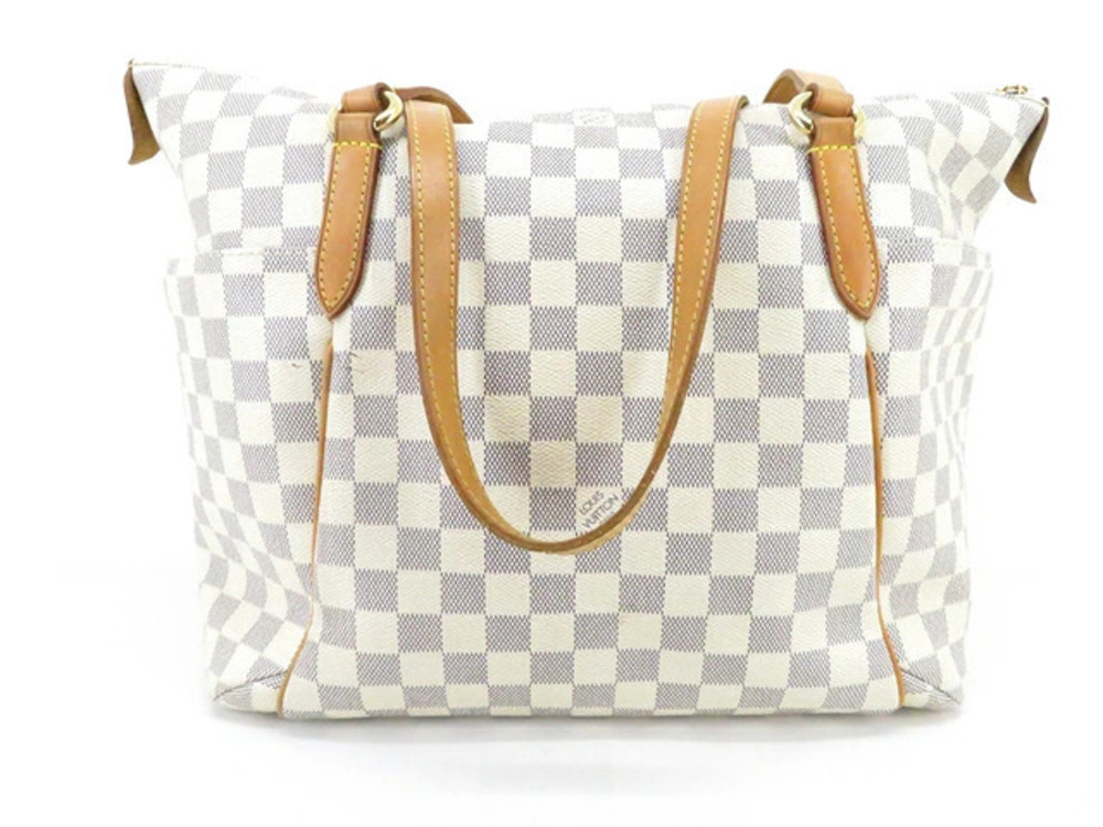 LOUIS VUITTON Totally Shoulder Bag Damier Azur White